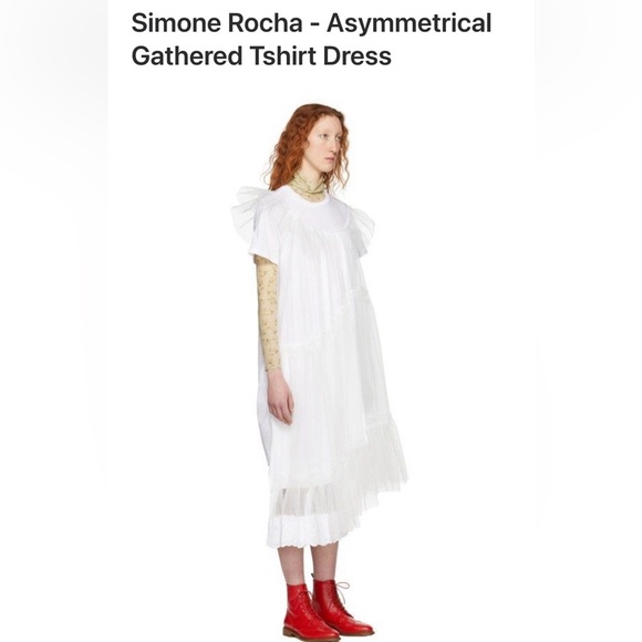 Simone Rocha Dresses & Skirts - Simone Rocha Asymmetrical Tshirt Dress Tulle Size S